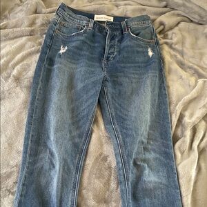 Denim Forum Classic Blue Straight Leg Jeans